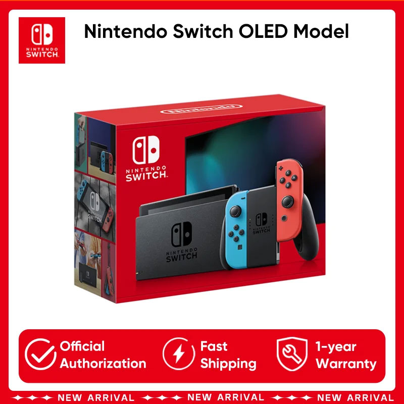 Gaming Console Nintendo Switch Oled Model - Оригинальная OLED-модель Nintendo Switch, белый комплект,