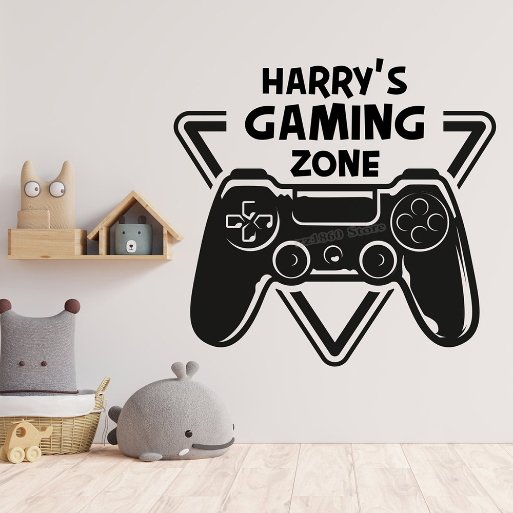 Gaming Console Wallpaper - Настенная Наклейка с названием игровой зоны