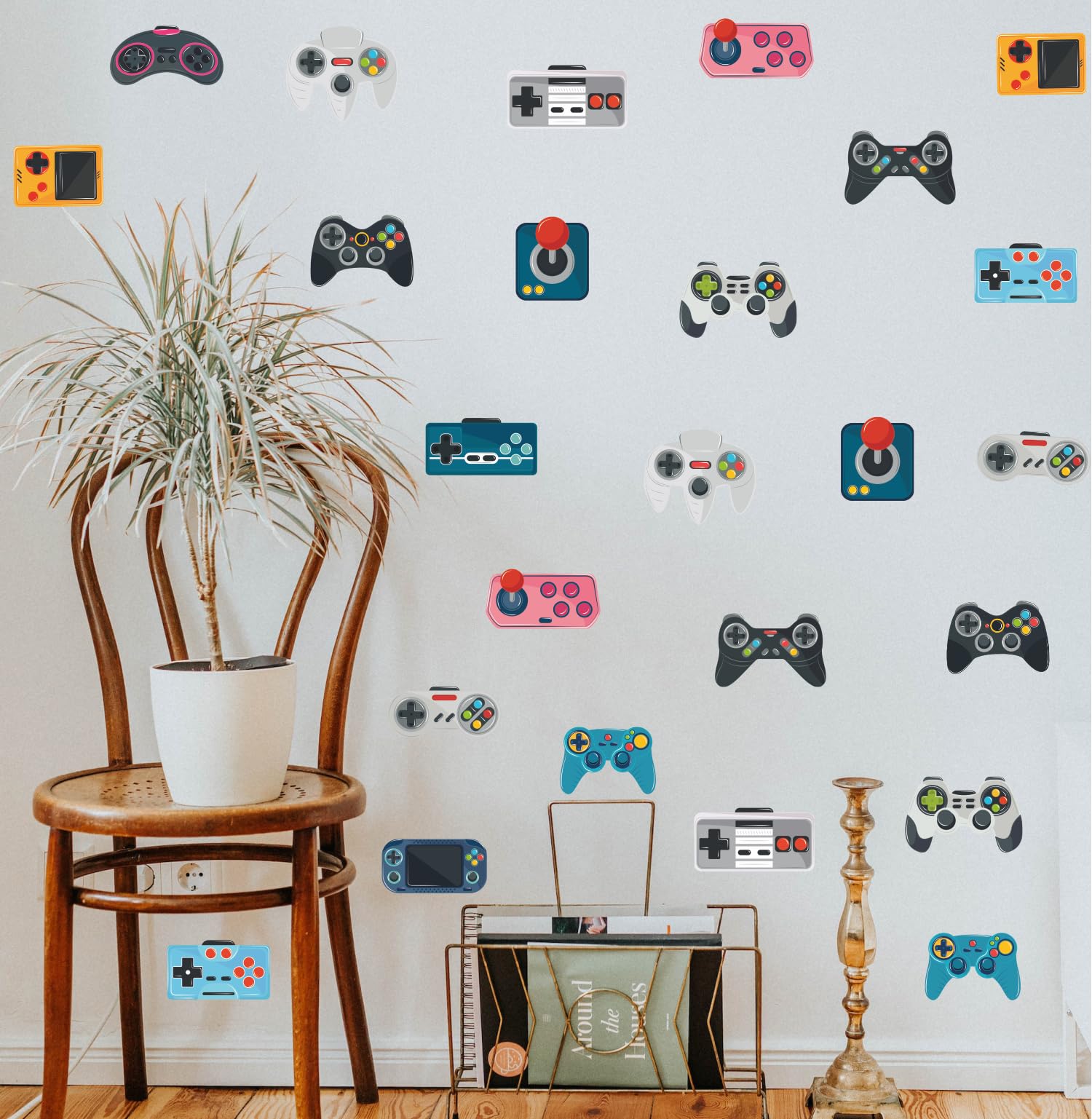 Gaming Console Wallpaper - Наклейка на стену «Контроллер для игр»